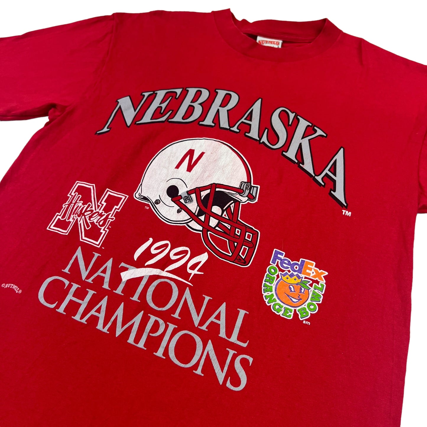 02155 Nutmeg 1994 Nebraska Huskers Football Tshirt