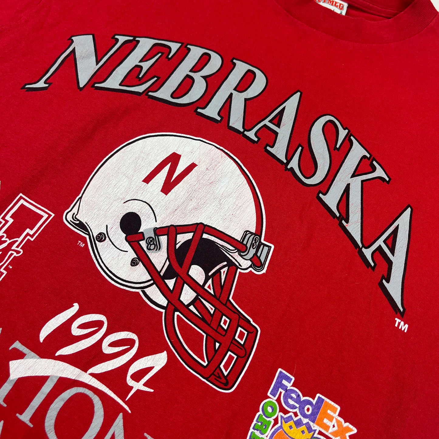 02155 Nutmeg 1994 Nebraska Huskers Football Tshirt