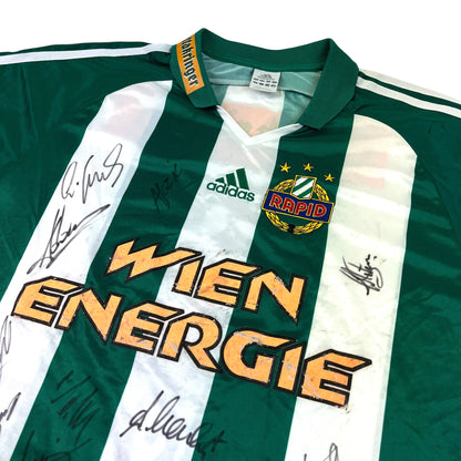 02345 Adidas Rapid Wien “Team signed” 2003-2005 Home Jersey