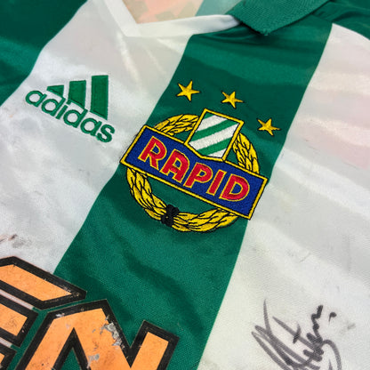 02345 Adidas Rapid Wien “Team signed” 2003-2005 Home Jersey