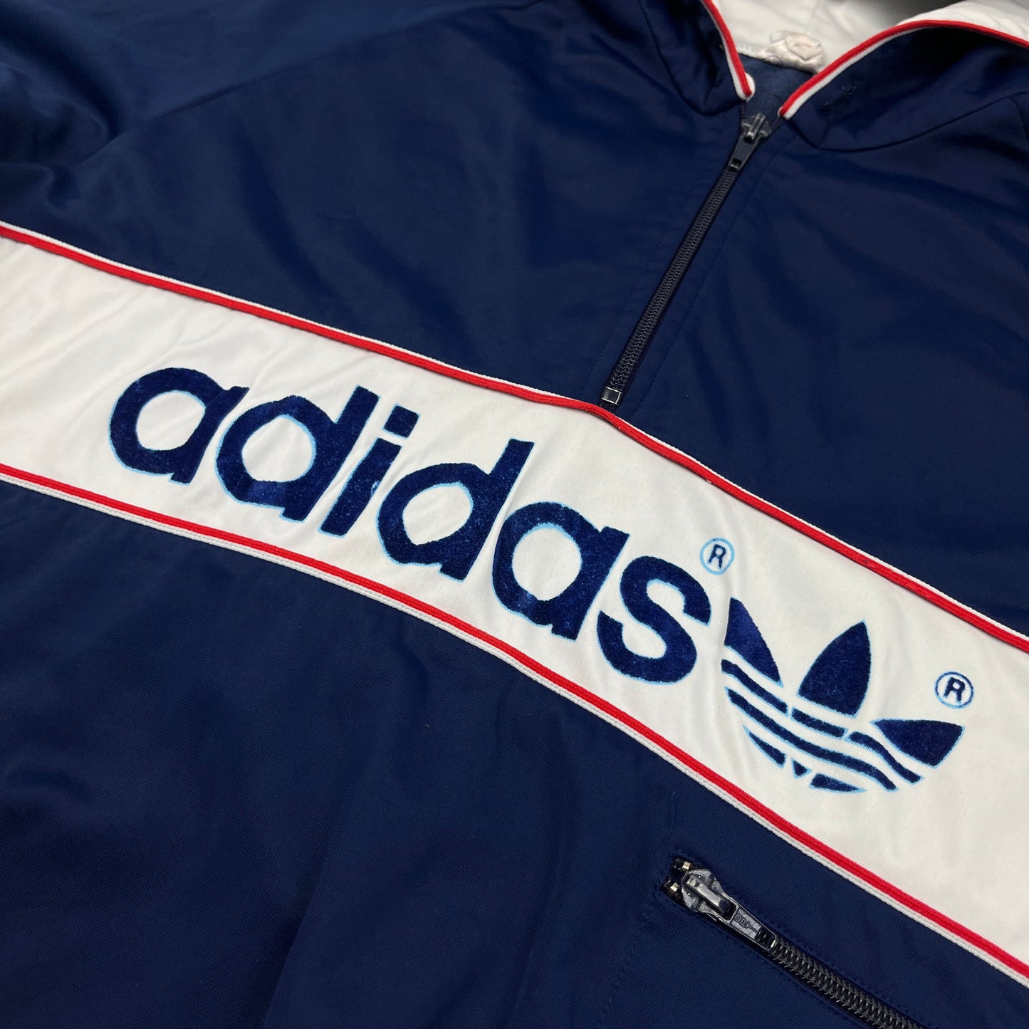 01543 Adidas 80s 1/4 Zip Hoodie