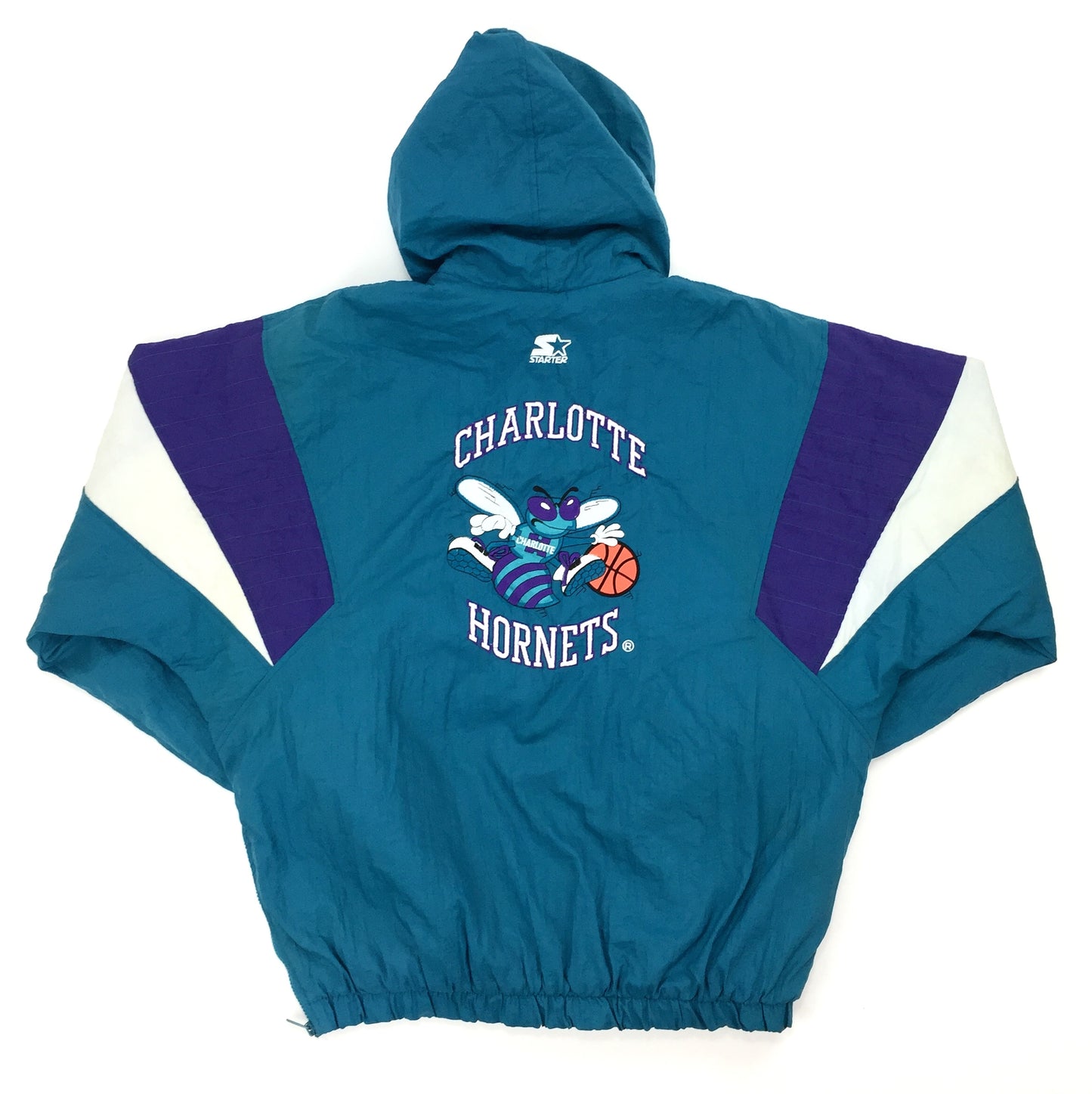 0575 Starter Vintage 90s Charlotte Hornets Basketball Coach Jacket