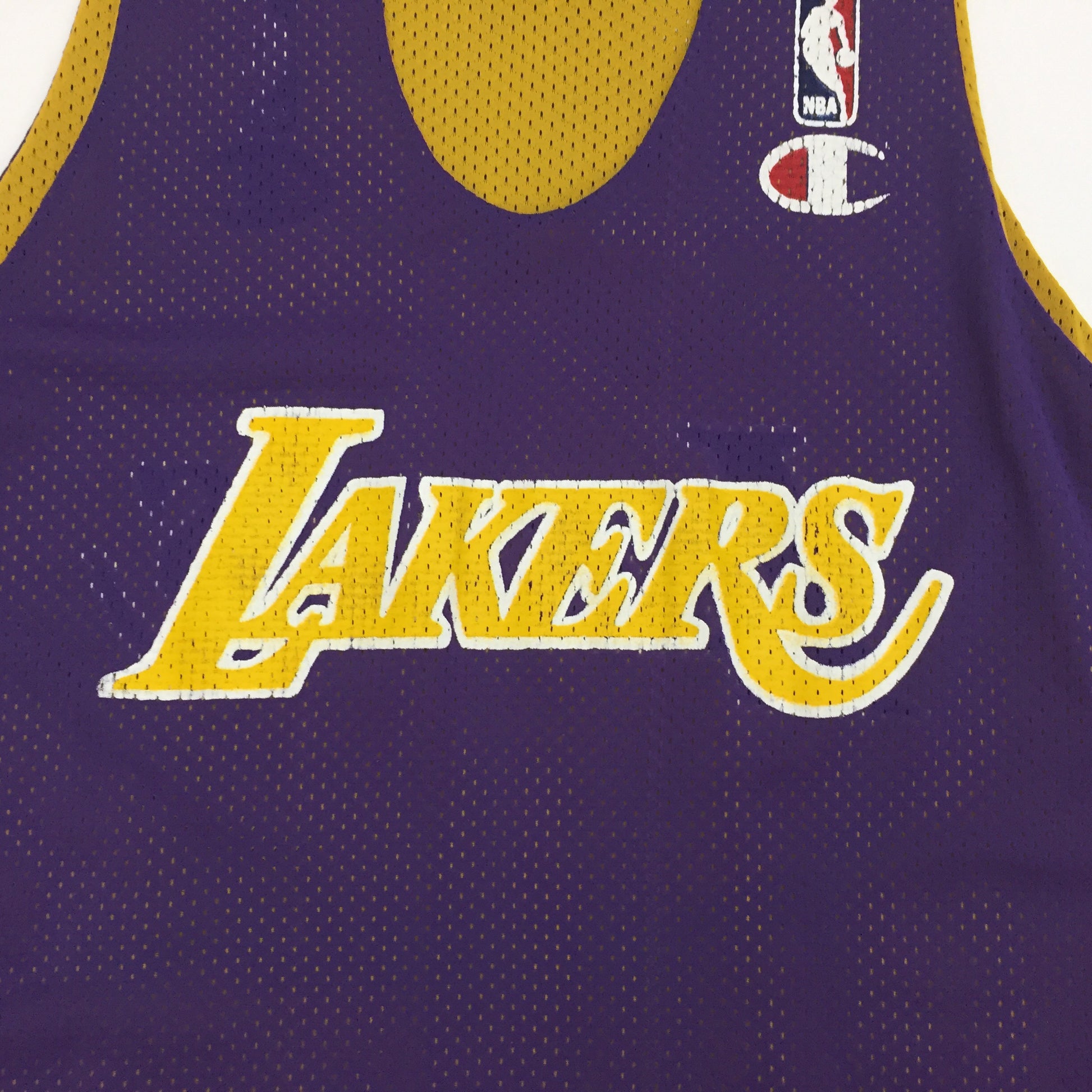 Vintage CHAMPION NBA Los Angeles Lakers Basketball Jersey Yellow