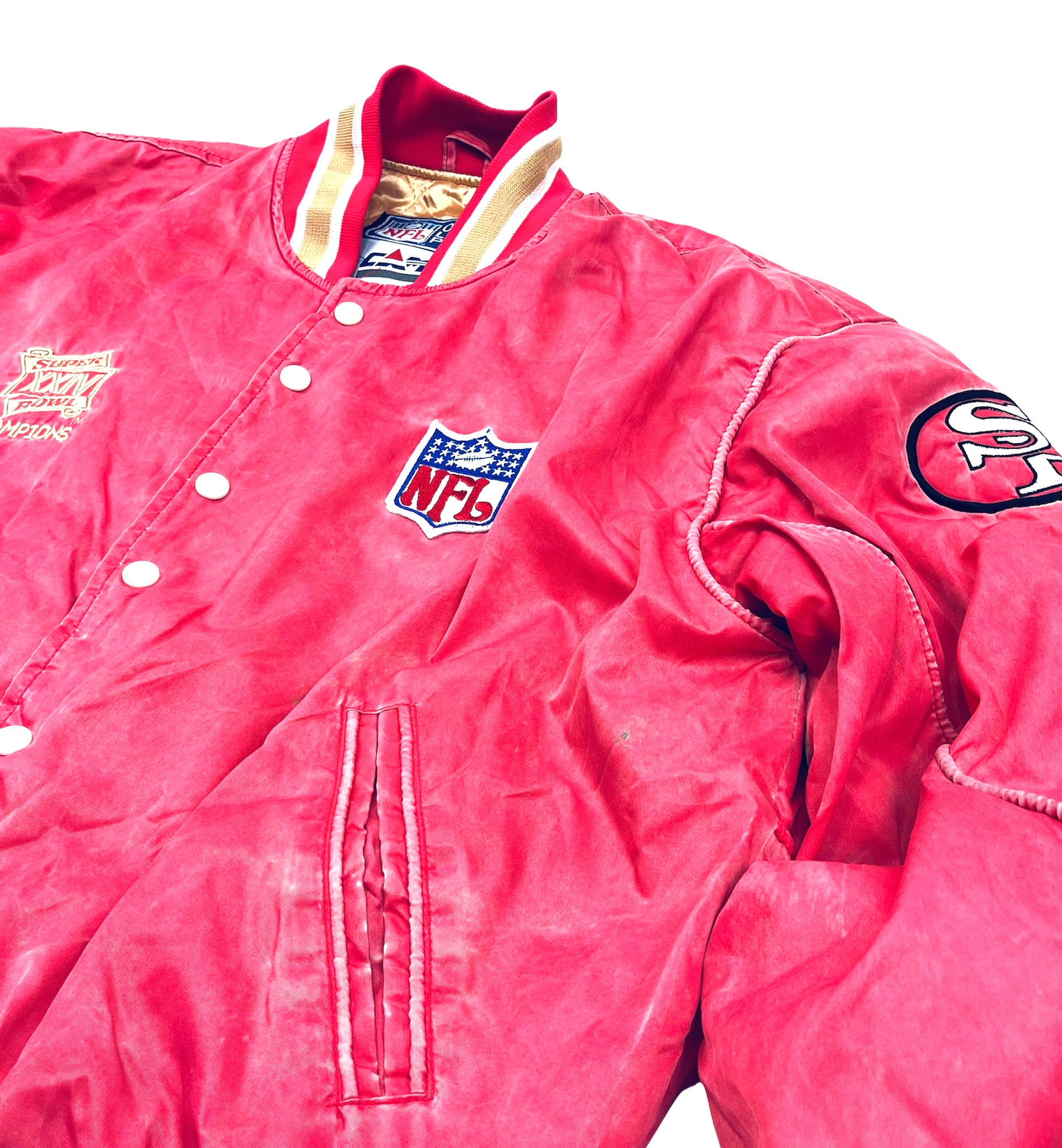 San Francisco 49ers Vintage 80s Starter Satin Bomber Jacket Nfl Footba