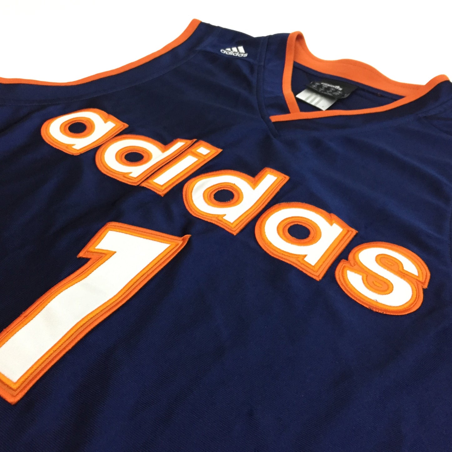 0230 Adidas Vintage No 1 Basketball Jersey