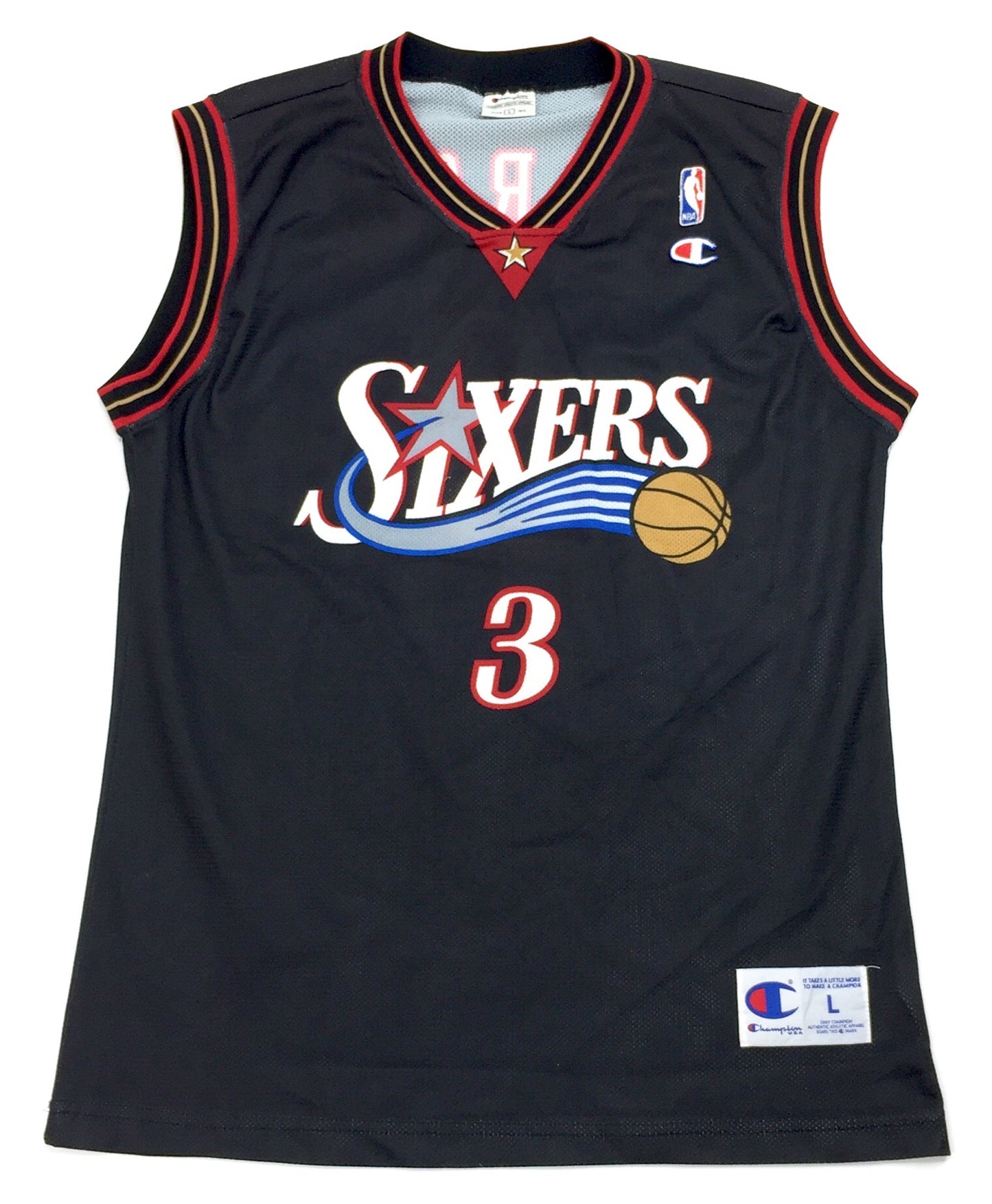 0265 Champion Vintage Philadelphia 76ers Iverson Jersey