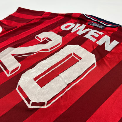 0667 Umbro Vintage England National Soccer Team Jersey Owen 98 Away