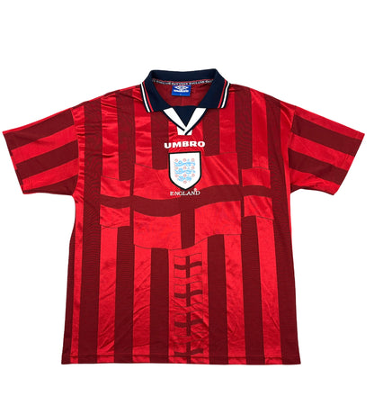 0667 Umbro Vintage England National Soccer Team Jersey Owen 98 Away