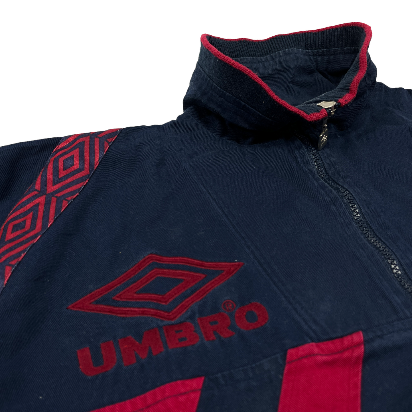 0936 Umbro Vintage Warm  up 1/4 Zip Soccer Sweater