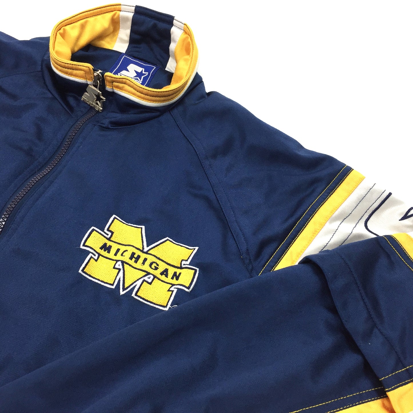 0577 Starter Vintage 90s Michigan Wolverines Football Tracktop