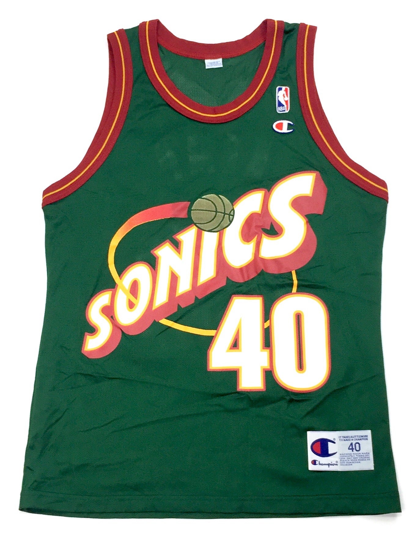 0276 Champion Vintage Seattle Super Sonics Kemp Jersey