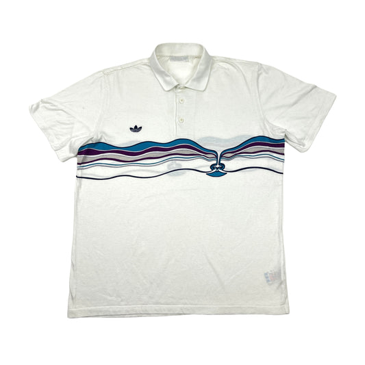 0810 Adidas Vintage 80s Ivan Lendl Tennis Poloshirt