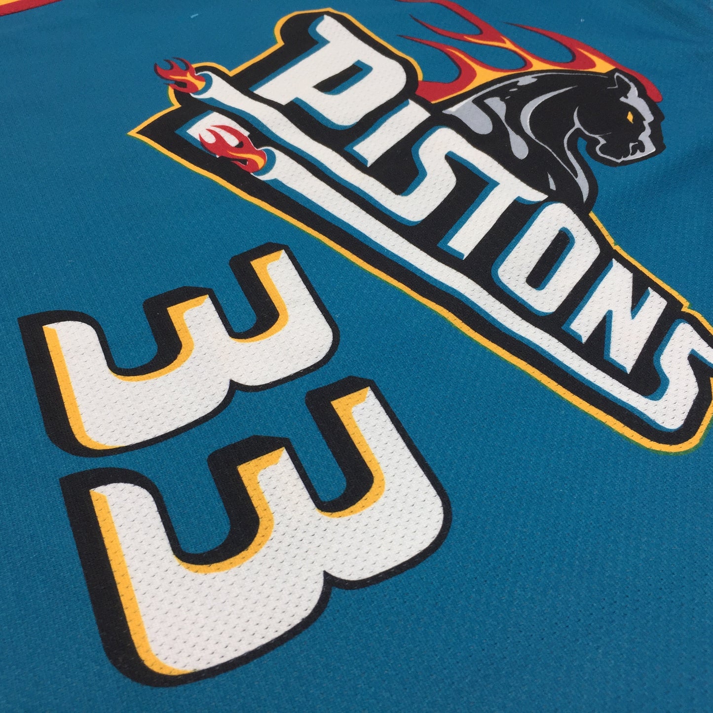 0329 Champion Vintage Detroit Pistons Hill Jersey