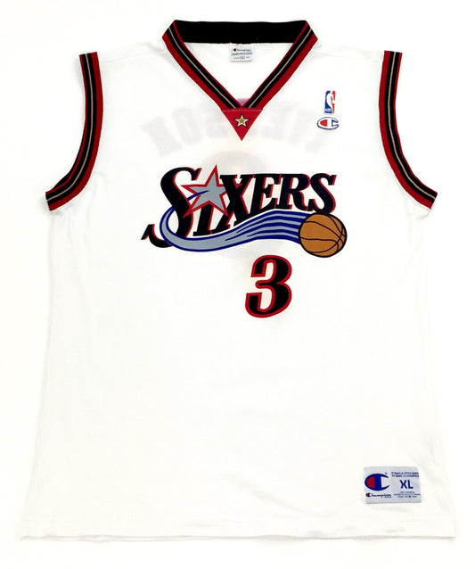 0398 Champion Vintage Philadelphia 76ers Iverson Jersey