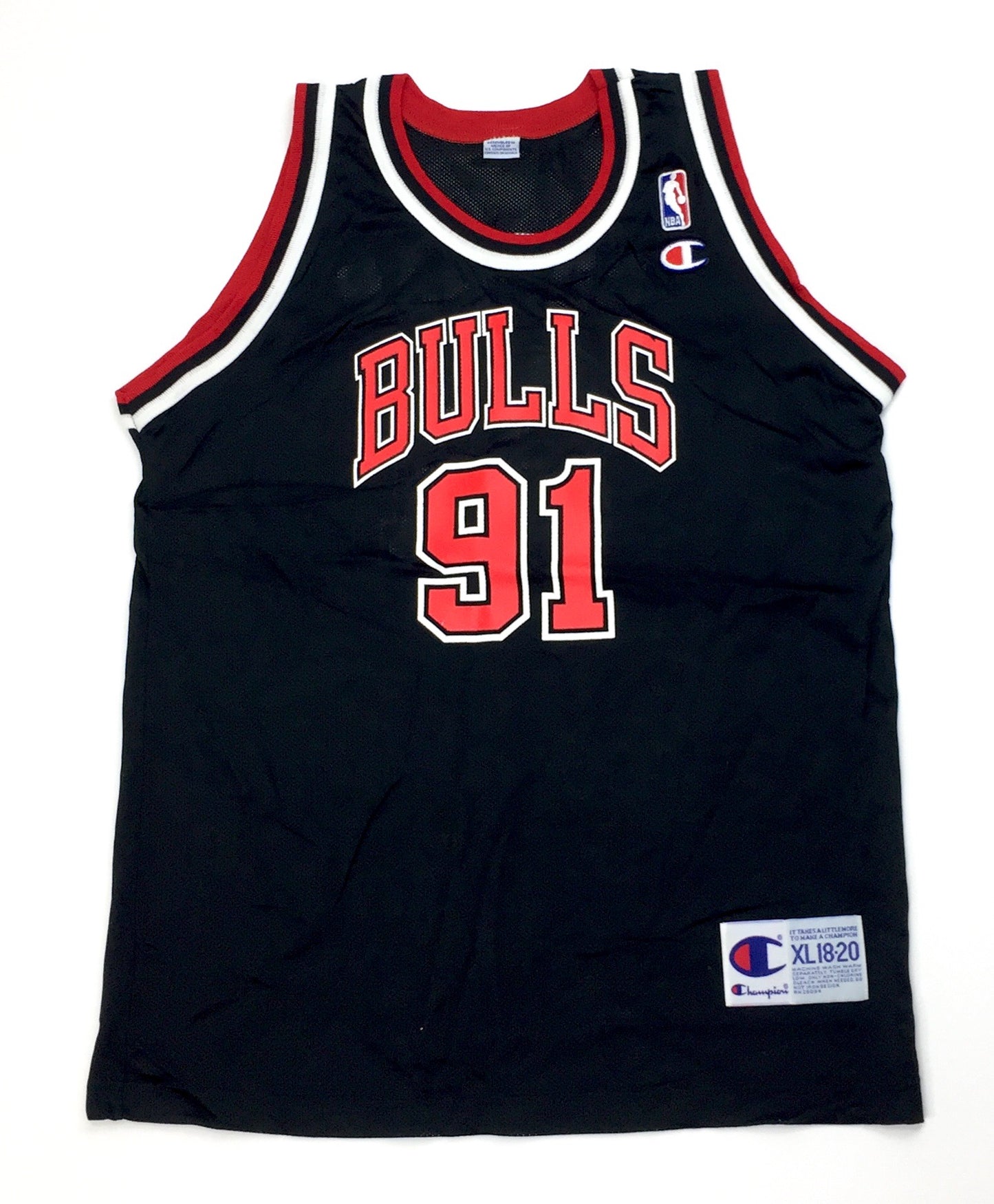 0290 Champion Vintage Chicago Bulls Rodman Jersey