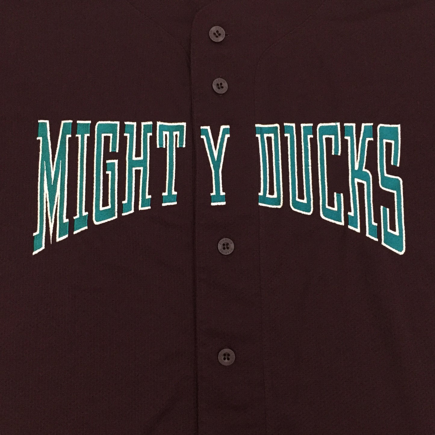 0226 Starter Vintage Mighty Ducks Hockey Button Up Jersey