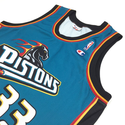 0329 Champion Vintage Detroit Pistons Hill Jersey