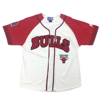 0593 Starter Vintage 90s Chicago Bulls Baseball Jersey