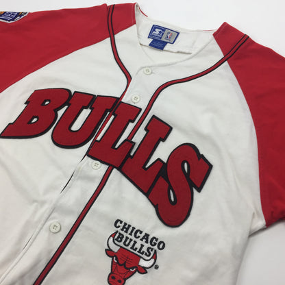 0593 Starter Vintage 90s Chicago Bulls Baseball Jersey