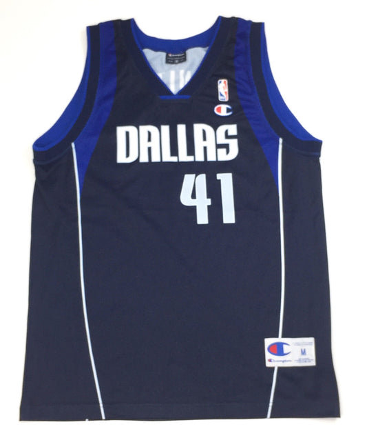 0338 Champion Vintage Dallas Mavericks Nowitzki Jersey