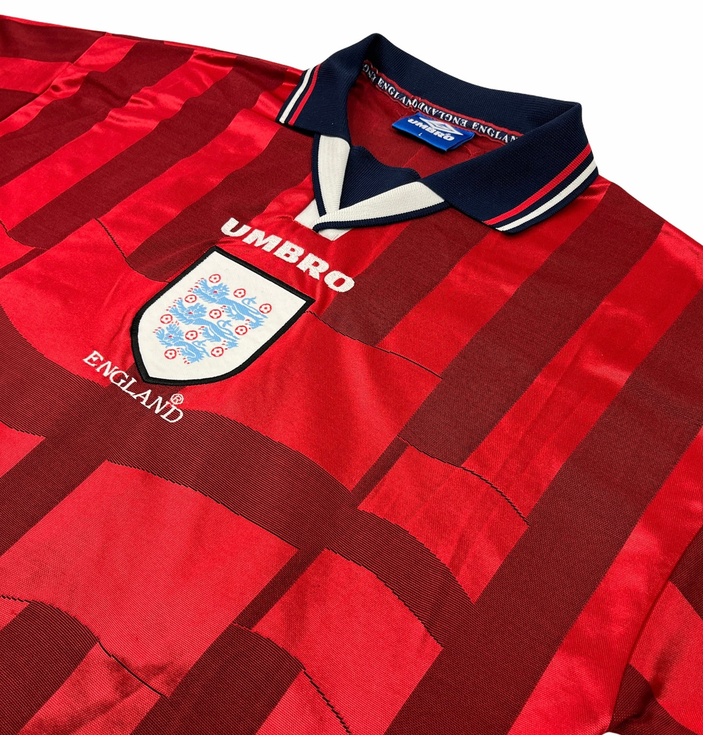 0667 Umbro Vintage England National Soccer Team Jersey Owen 98 Away