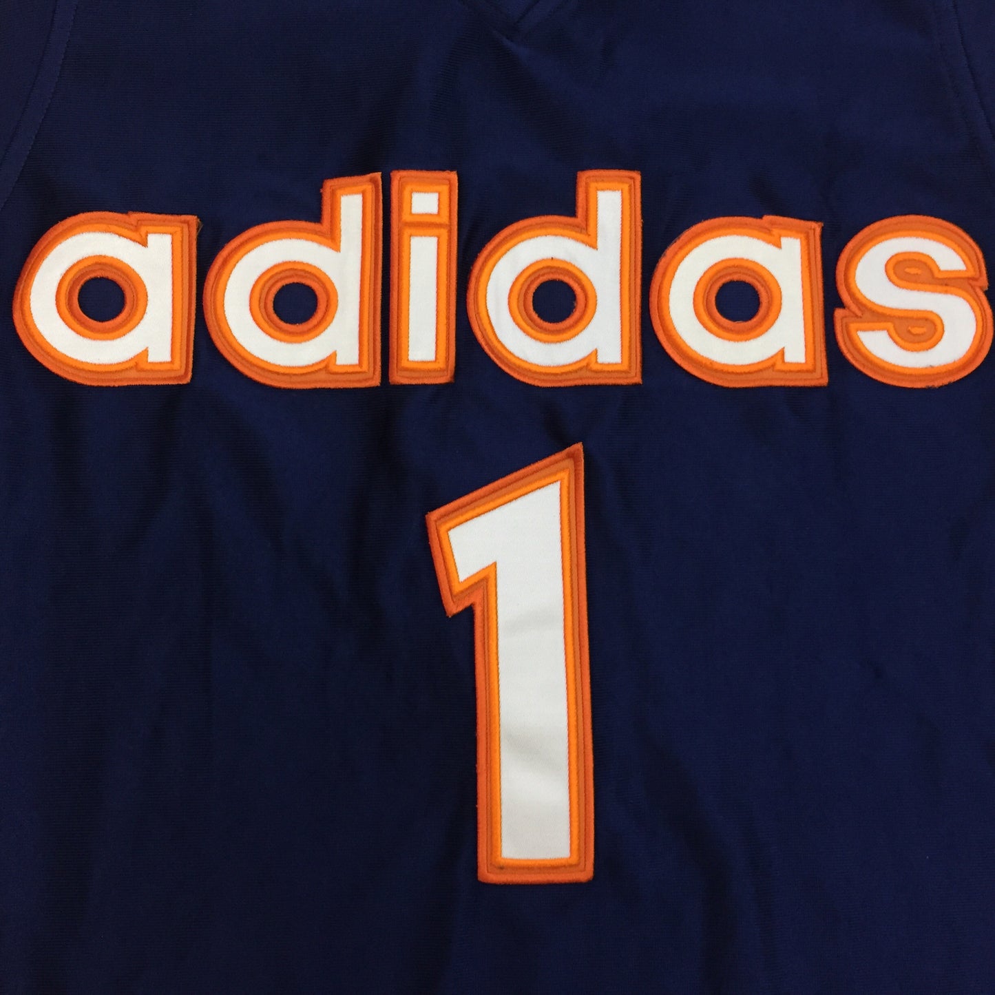 0230 Adidas Vintage No 1 Basketball Jersey