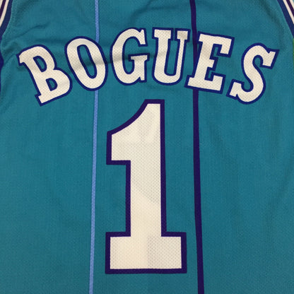 0233 Champion Vintage Charlotte Hornets Bogues Basketball Jersey