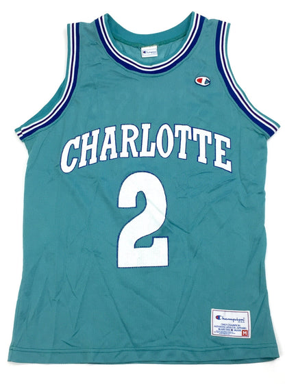 0274 Champion Vintage Charlotte Hornets Johnson Jersey