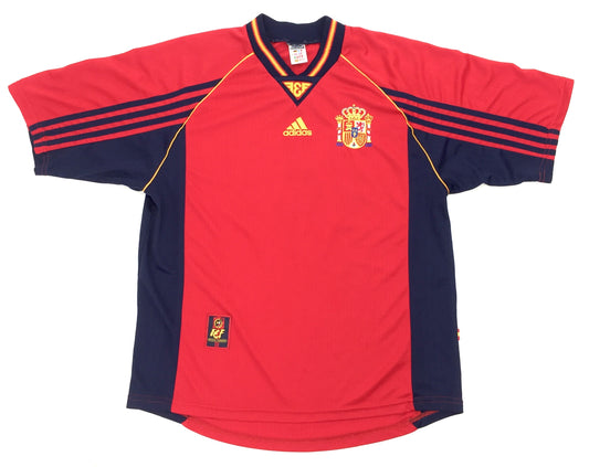 0501 Adidas Vintage Spain National Soccer Team Jersey 1998 Home