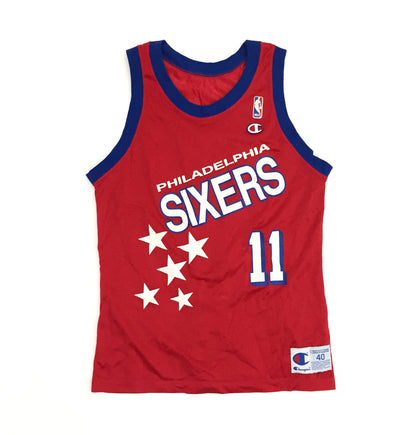 0155 Champion Sixers Shawn Bradley Vintage Jersey