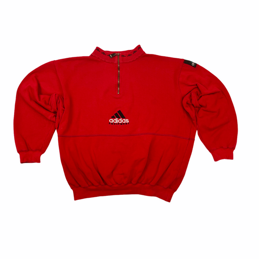 0795 Adidas Vintage Equipment 1/4 ZIP Sweater