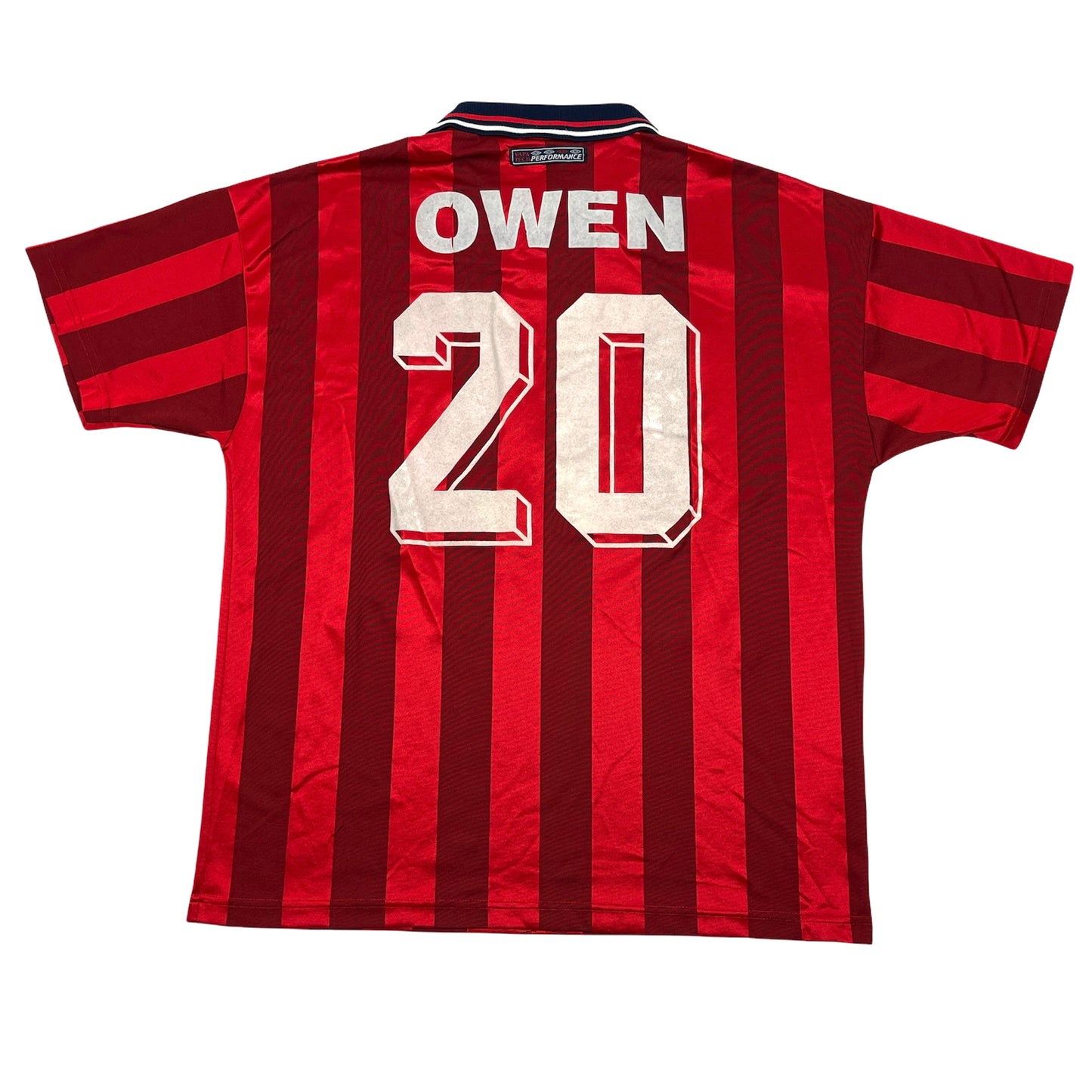 0667 Umbro Vintage England National Soccer Team Jersey Owen 98 Away