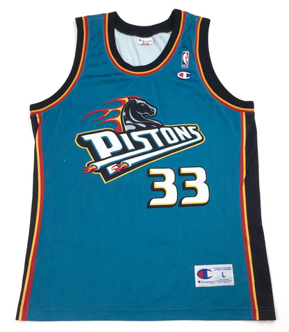 0329 Champion Vintage Detroit Pistons Hill Jersey