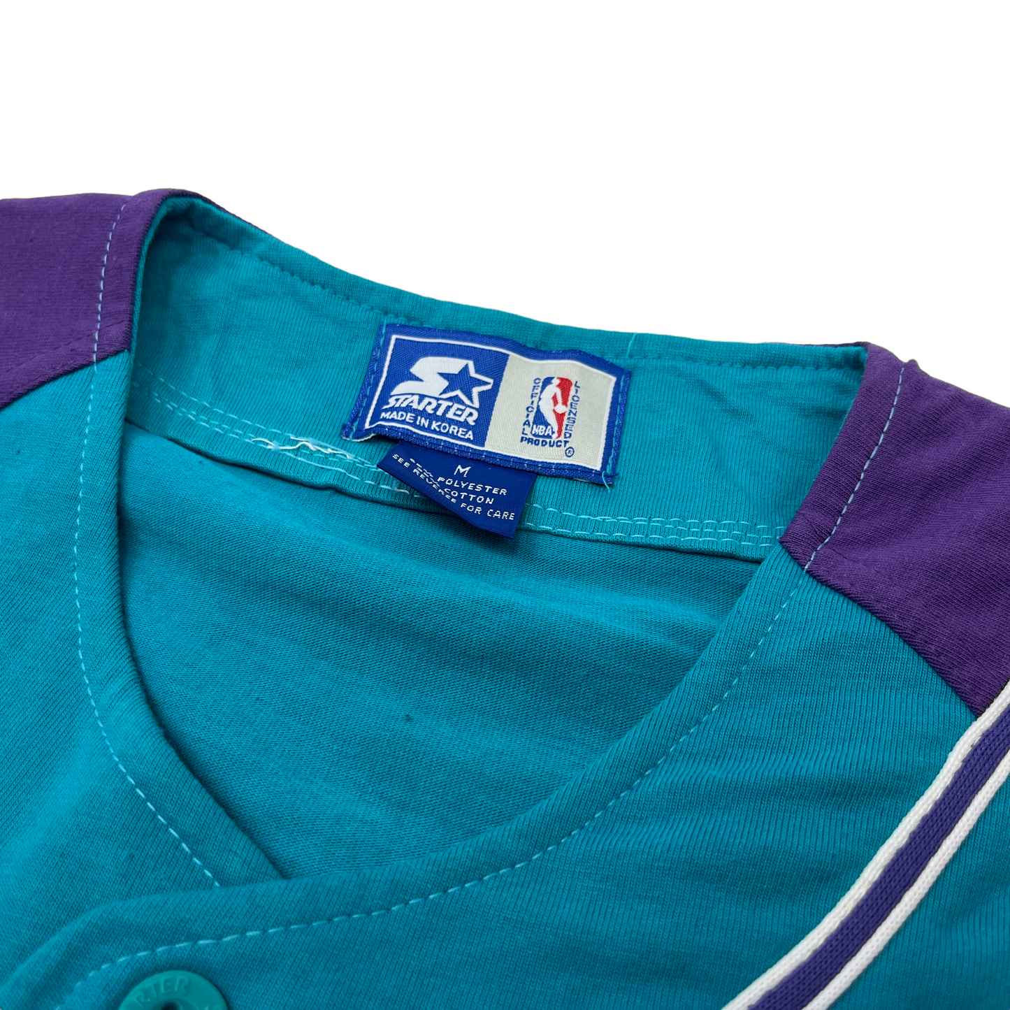 Vintage Charlotte Hornets Starter Long Sleeve Baseball Jersey 