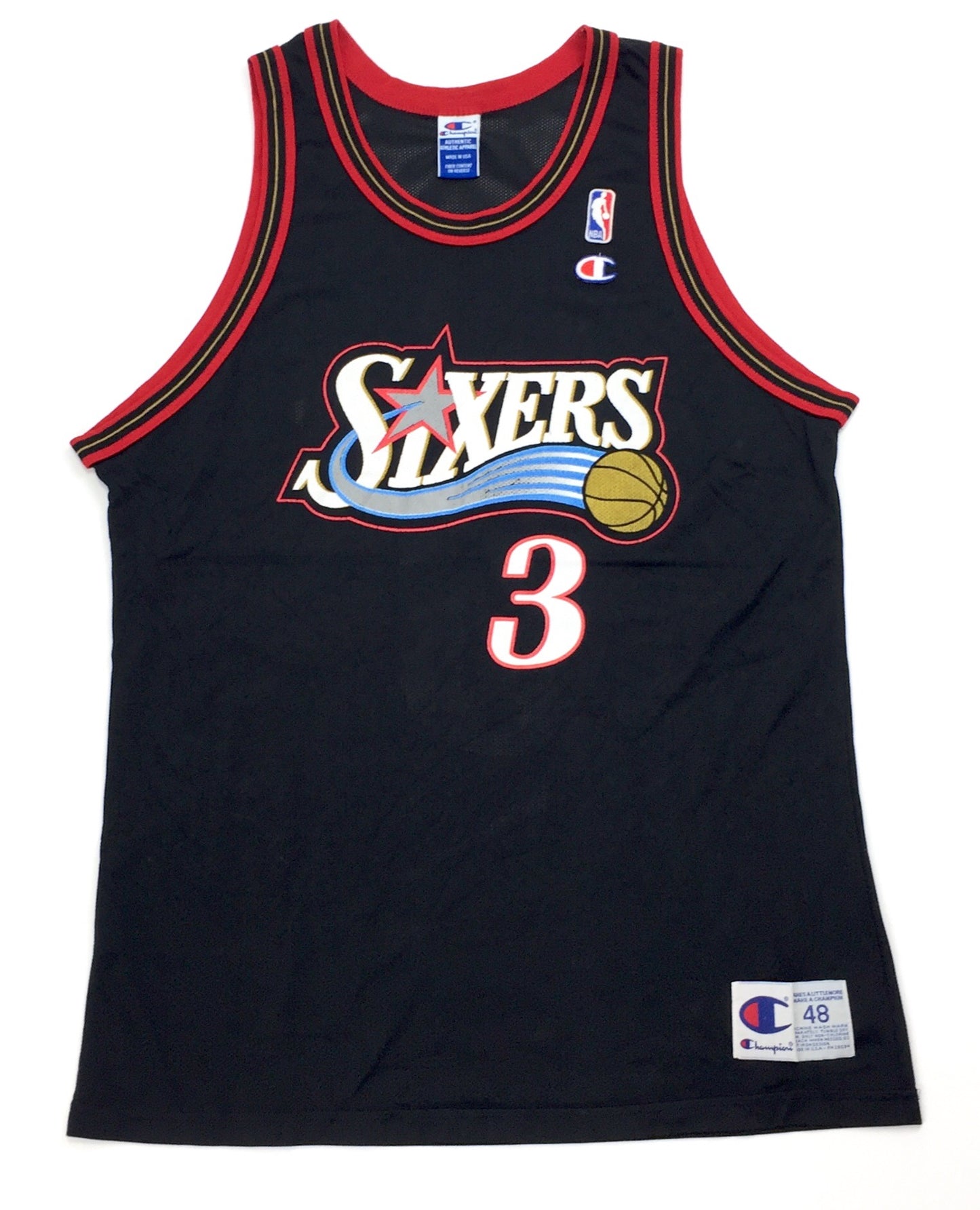 0404 Champion Vintage Philadelphia 76ers Iverson Jersey