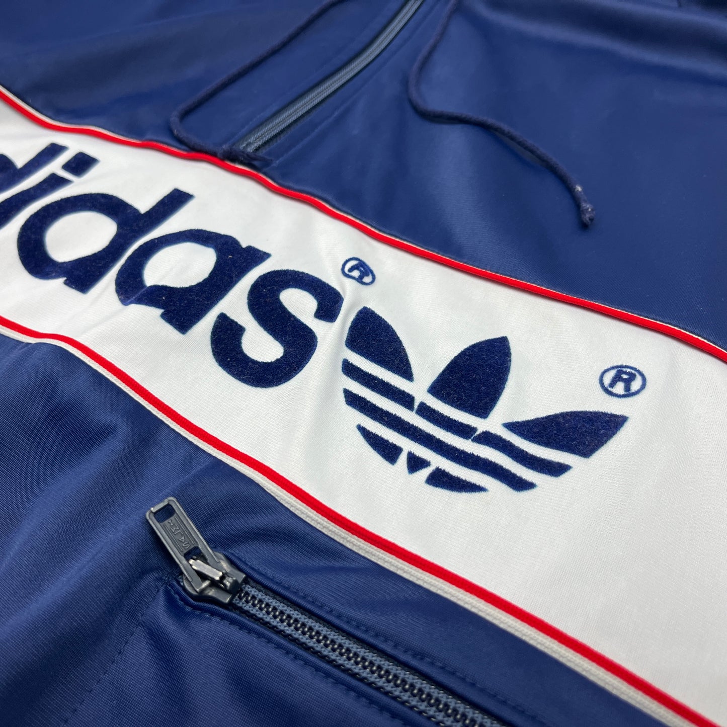 01166 Adidas Vintage 80s 1/4 Zip Hoodie